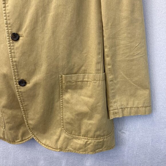 Vintage J. Peterman Blazer Mens 40 Tan Safari Sport Coat Patch Pockets Unlined - Picture 9 of 16
